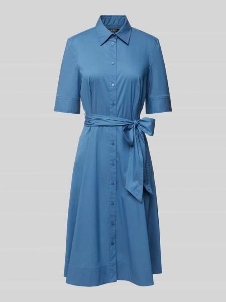 Sukienka koszulowa Lauren Ralph Lauren niebieska
