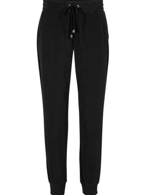 Pantaloni din fleece Bonprix negru