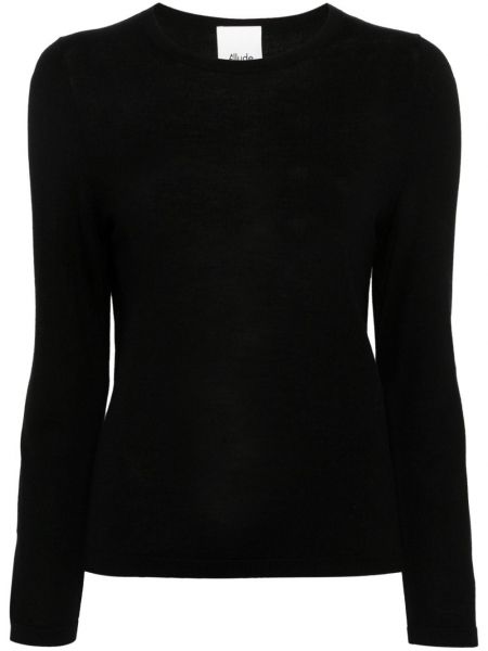 Vlnený sveter Allude čierna