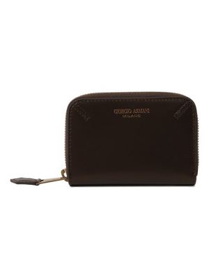 Кожаный кошелек Giorgio Armani коричневый