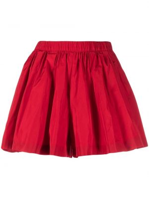 Shorts ausgestellt mit plisseefalten Red Valentino rot