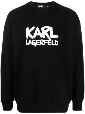 Felpa con stampa Karl Lagerfeld nero