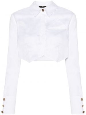 Košile s výšivkou Elisabetta Franchi bílá