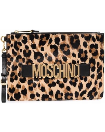 Bolso clutch leopardo Moschino