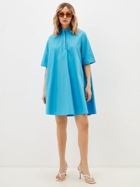 Платье-рубашка Neohit голубое