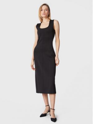 Priliehavé šaty Calvin Klein čierna