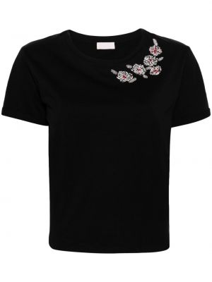 T-shirt en coton à imprimé Liu Jo noir
