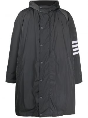 Kabát s kapucňou Thom Browne sivá