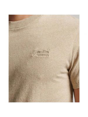 Camiseta de algodón Superdry beige