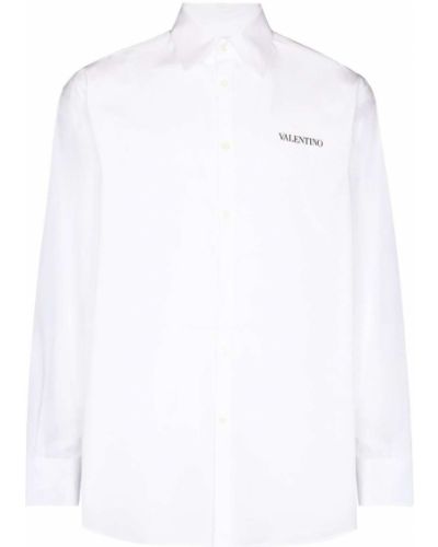 Camisa con estampado Valentino blanco