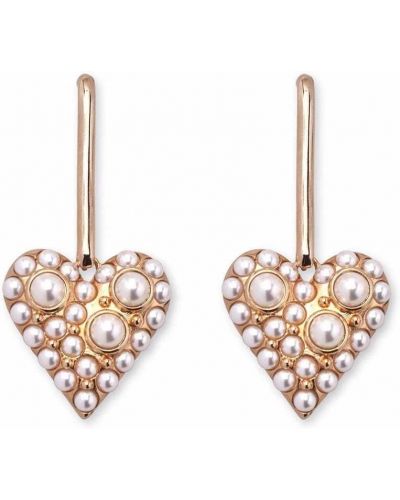 Σκουλαρίκια με μαργαριτάρια με μοτίβο καρδιά Carolina Herrera