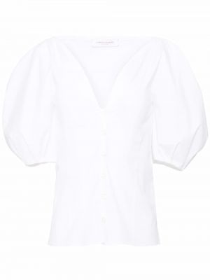 Kort bluse Carolina Herrera hvit