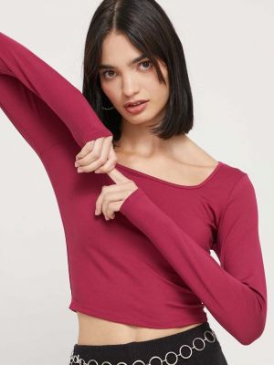 Блуза с дълъг ръкав Hollister Co. виолетово
