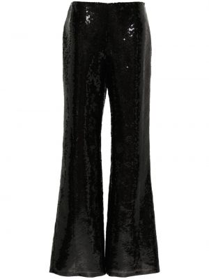 Kalhoty s flitry Alberta Ferretti černé