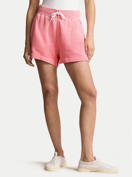 Voľné priliehavé športové šortky Polo Ralph Lauren ružová
