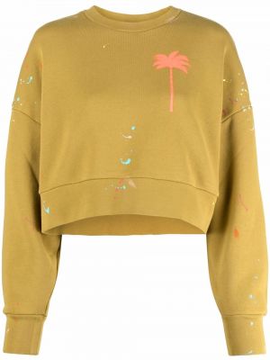 Trykt sweatshirt Palm Angels gul