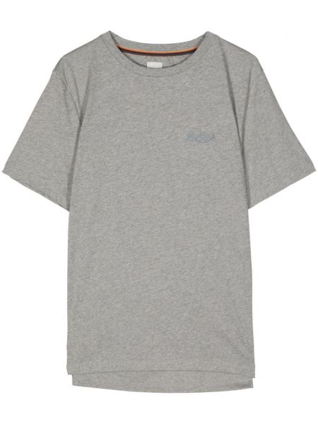 Kokvilnas t-krekls Paul Smith pelēks