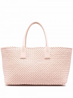 Τσάντα shopper Bottega Veneta ροζ