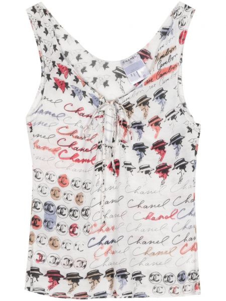 Top mit print Chanel Pre-owned weiß