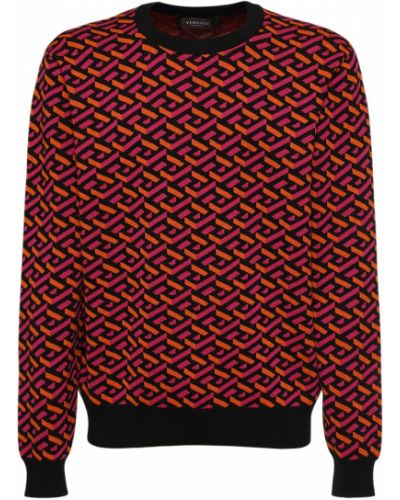 Жакардов пуловер Versace