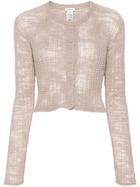 Transparentes lange strickjacke Acne Studios pink