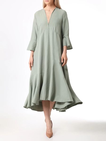 Однотонное платье Dorothee Schumacher зеленое