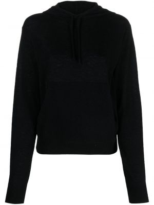 Пуловер с качулка Tibi черно