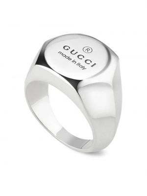 Anello asimmetrico Gucci argento