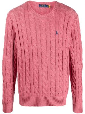 Brodert lang genser Polo Ralph Lauren rosa