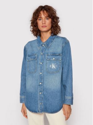 Chemise en jean oversize Calvin Klein Jeans bleu