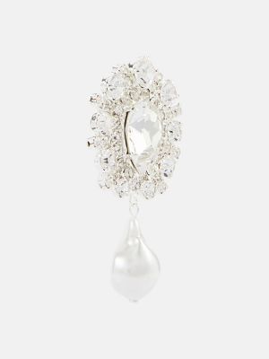 Uhani z perlami s kristali Magda Butrym srebrna