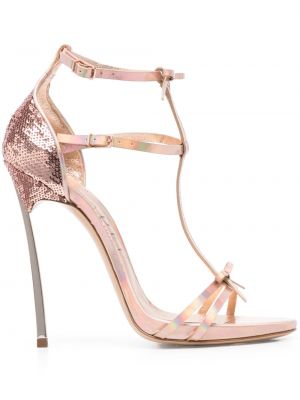 Sandales à imprimé en cristal Casadei rose