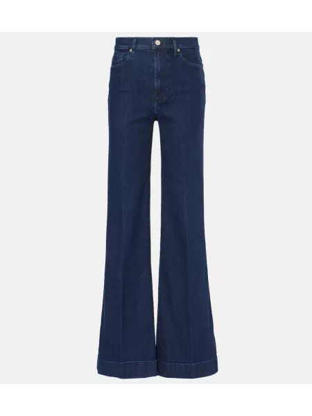 Flare jeans med hög midja 7 For All Mankind blå