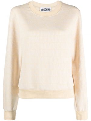 Sweatshirt aus baumwoll mit print Moschino beige