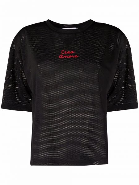 Camiseta con bordado Giada Benincasa negro