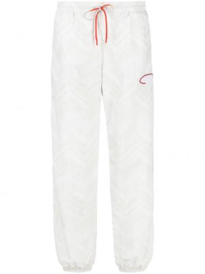 Haftowane spodnie sportowe Missoni białe