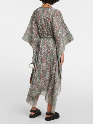 Květinové bavlněné hedvábné dlouhé šaty Isabel Marant