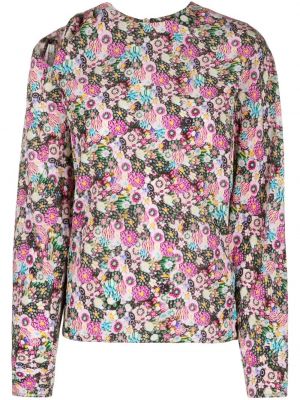 Trykt floral bluse Isabel Marant rosa