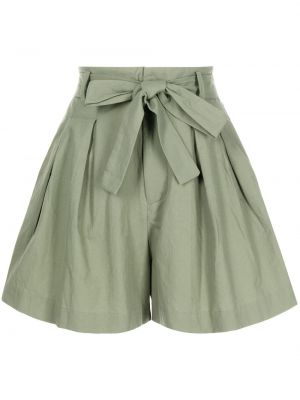 Pantaloni scurți din bumbac plisate Tout A Coup verde