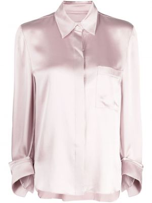 Копринена сатенена риза Twp розово