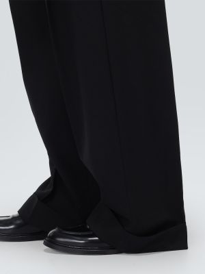 Ravne hlače Miu Miu črna