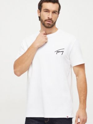 Тениска с дълъг ръкав с апликация Tommy Jeans бяло