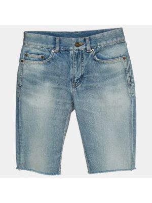 Szorty jeansowe Yves Saint Laurent Vintage niebieskie