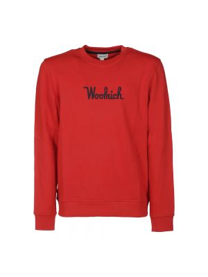 Bluza z okrągłym dekoltem Woolrich czerwona