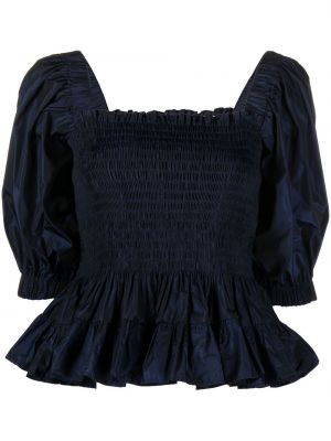 Peplum kort bluse Molly Goddard blå