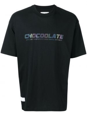 T-shirt con stampa Chocoolate nero