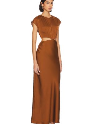 Длинное платье L'academie коричневое