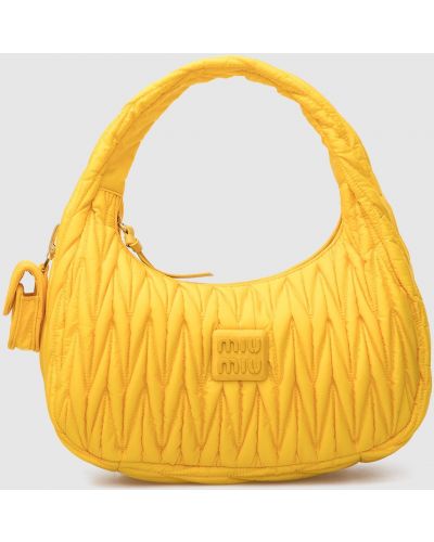 Желтая сумка через плечо Miu Miu