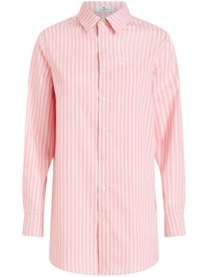 Camicia ricamata a righe Etro rosa