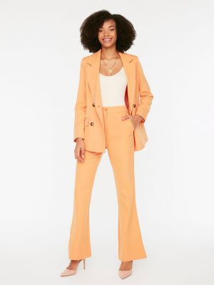 Kalhoty Trendyol oranžové